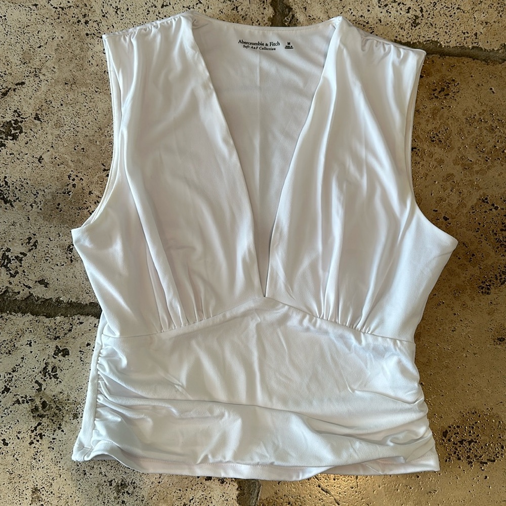 Abercrombie and Fitch shirt size M. Short. White